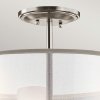 Żyrandol Saldana - 3 źródła światła Klasyczny pewter abażur z organzy okrągły klosze tuba minimalistyczny uniwersalny KL-SALDANA3 KICHLER